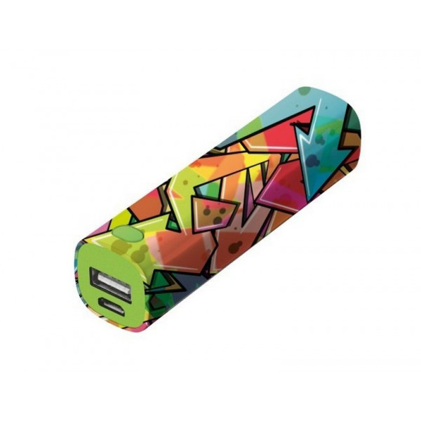 Portativ enerji yığma cihazı (Power Bank) Trust Tag PowerStick 2600 - graffiti arrows (20868)