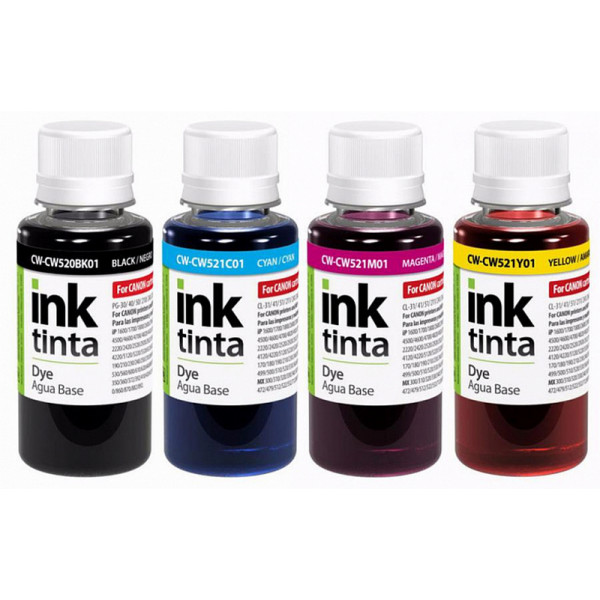 Mürəkkəb ColorWay Ink set Canon 4x100ml (CW-CW520SET01)