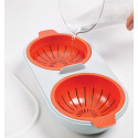 Форма для приготовления яиц пашот в микроволновой печи Joseph Joseph M-Cuisine Microwave Egg Poacher, Stone/ Orange (45008)