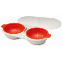 Форма для приготовления яиц пашот в микроволновой печи Joseph Joseph M-Cuisine Microwave Egg Poacher, Stone/ Orange (45008)