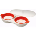 Форма для приготовления яиц пашот в микроволновой печи Joseph Joseph M-Cuisine Microwave Egg Poacher, Stone/ Orange (45008)
