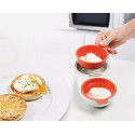 Форма для приготовления яиц пашот в микроволновой печи Joseph Joseph M-Cuisine Microwave Egg Poacher, Stone/ Orange (45008)