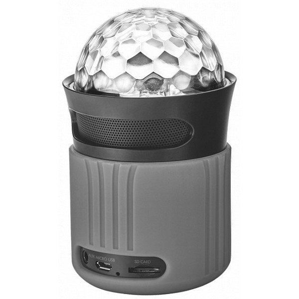 Simsiz akustika Trust Dixxo Go Wireless Bluetooth Speaker With Party Lights - Grey (21345)
