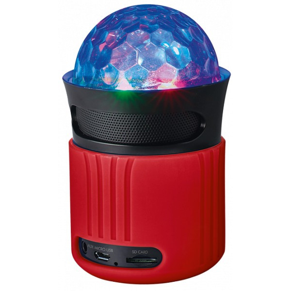 Simsiz akustika Trust Dixxo Go Wireless Bluetooth Speaker With Party Lights- Red (21346)