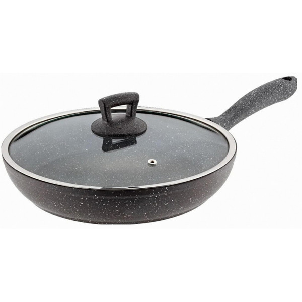 Сковорода Hascevher Germanitium Wok Grey 22cm Kapaklı