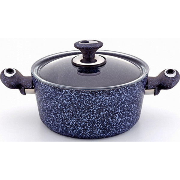Кастрюля Hascevher Stoneco 28x11cm Tencere Cam Kapaklı