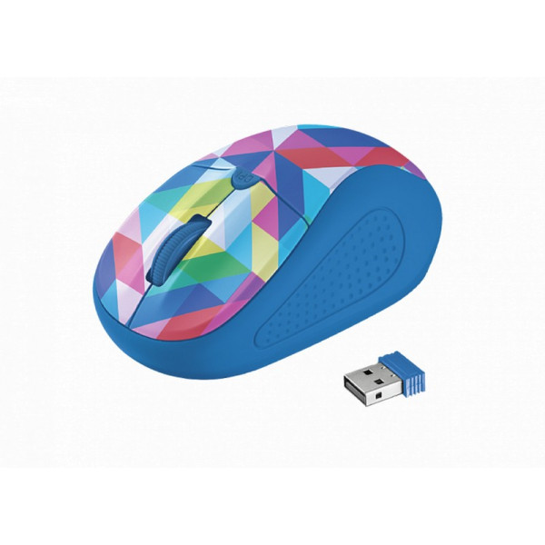 Simsiz siçan Trust Primo Wireless Mouse - blue geometry (21480)