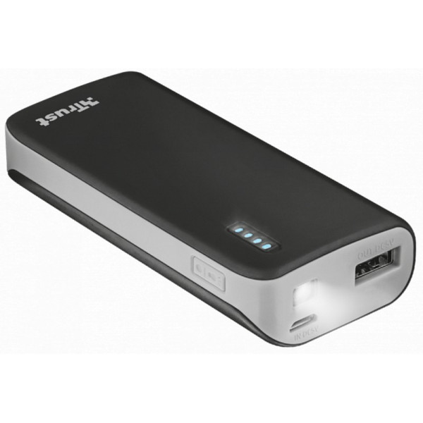 Portativ enerji yığma cihazı (Power Bank) Trust UR Primo Powerbank 5200 Black (21635)