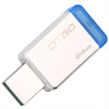 USB-Fləş Kingston 64GB USB 3.0 DataTraveler 50 (Metal/Blue)