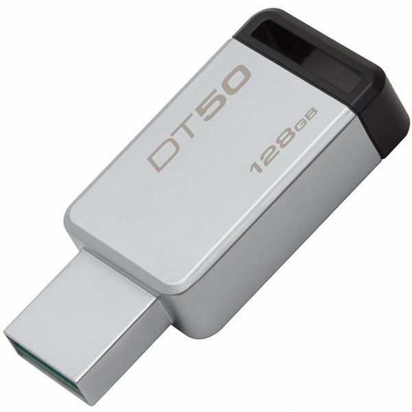 USB-Флешка Kingston 128GB USB 3.0 DataTraveler 50 (Metal/Black)