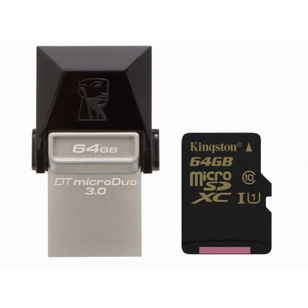 USB-Флешка Kingston 64GB DT MicroDuo USB 3.0 + microUSB (Android/OTG)