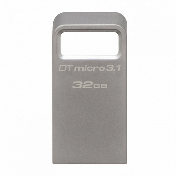 USB-Флешка Kingston 32GB DTMicro USB 3.1/3.0 Type-A metal ultra-compact drive