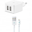 Enerji yığma cihazı Ttec Quantum Duo USB Travel Charger, 3.4A, incl. Lightning, MFi