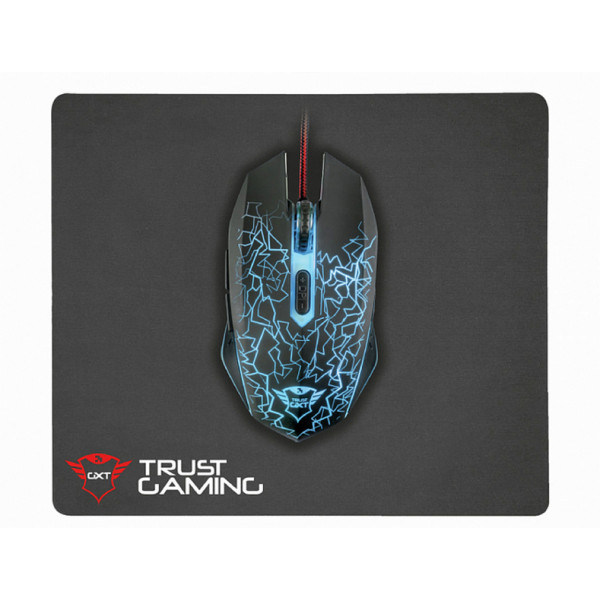 Oyun siçan + xalça TRUST GXT 783 GAMING MOUSE & MOUSE PAD (22736)