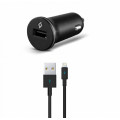 Avtomobil üçün enerji yığma cihazı T-tec Compact USB In-Car Charger, 1A, for iPhone,Black
