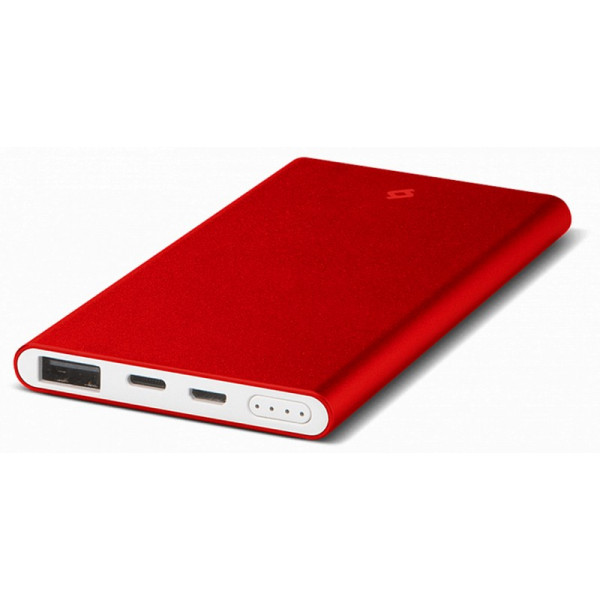 Portativ enerji yığma cihazı (Power Bank) T-tec AlumiSlim S Universal Mobile Charger 10.000 mah Red