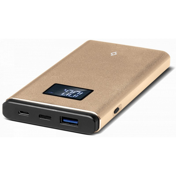 Портативное зарядное устройство (Power Bank) T-tec AlumiSlim Universal Mobile Charge QC 3.0 10.000mAh Gold