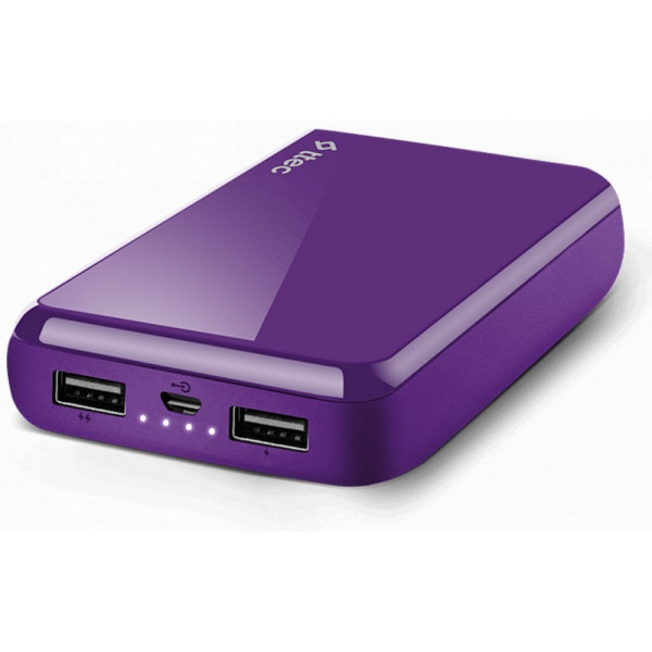 Портативное зарядное устройство (Power Bank) T-tec ReCharger Universal Powerbank 10.000Mah Purple