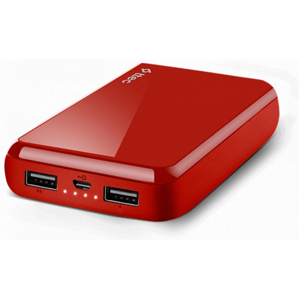Portativ enerji yığma cihazı (Power Bank) T-tec ReCharger Universal Powerbank 10.000Mah Red
