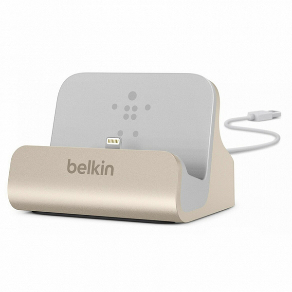 Dok-Stansiya Belkin Charge+Sync Mixit Dock for iPhone 5/6/SE Gold (F8J045btGLD)