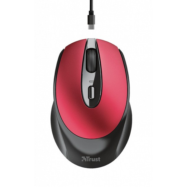 Simsiz siçan Trust Zaya Rechargeable Wireless Mouse - red (24019)