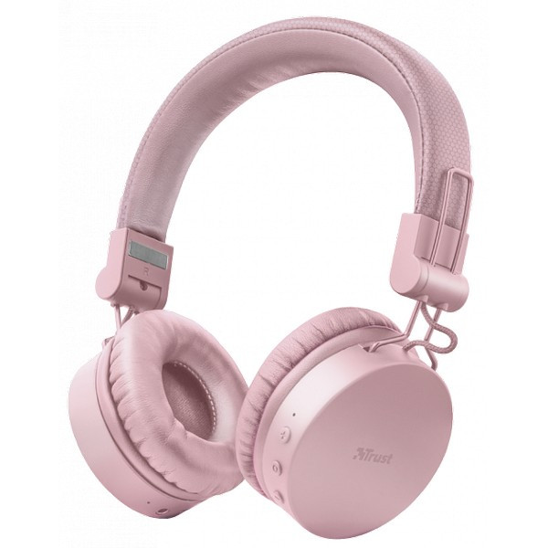 Наушники Trust TONES WIRELESS HEADPHONES PINK (23910)